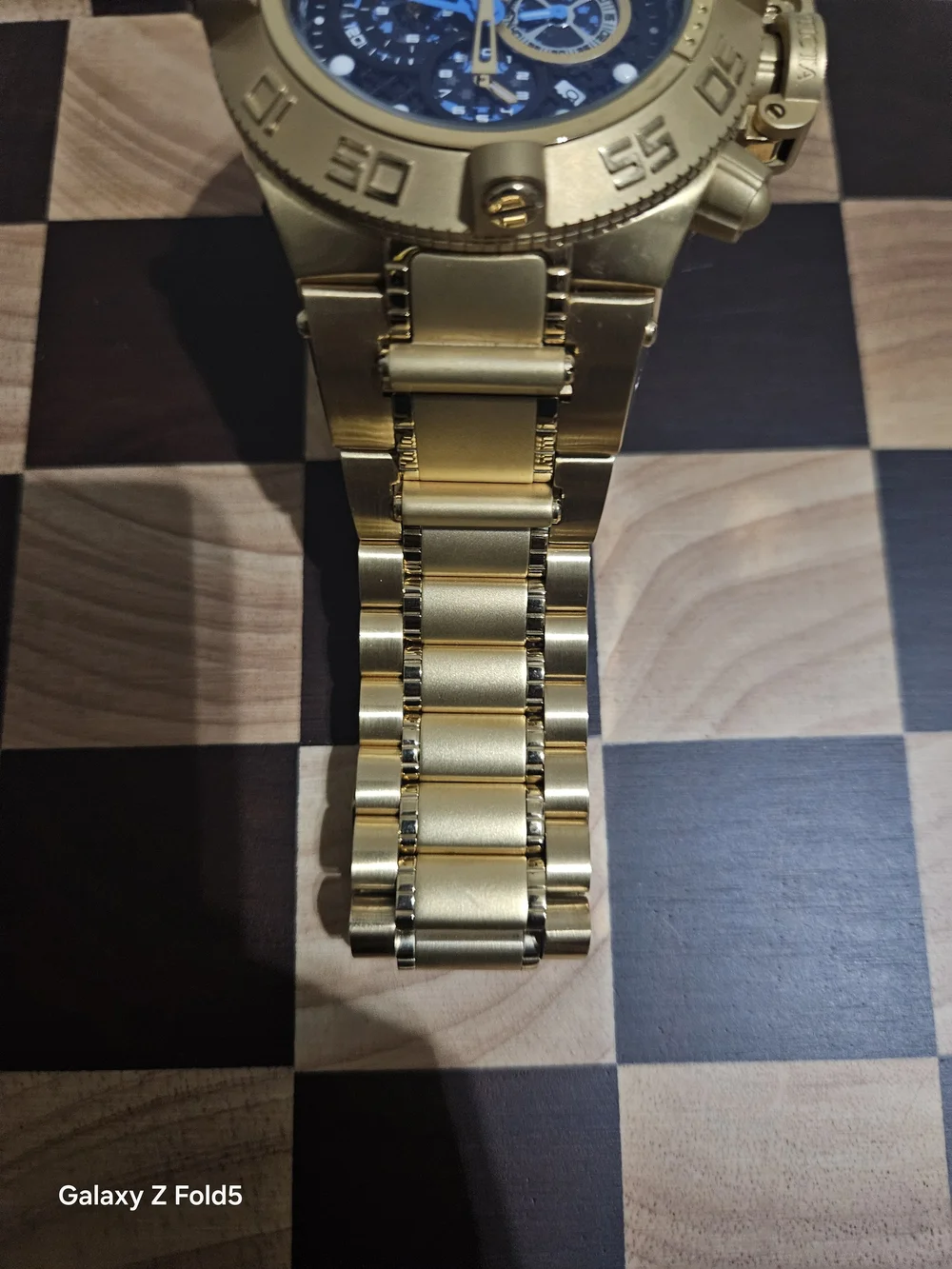 Invicta Gold-Tone SubAqua Chronograph Watch with Black Dial 50mm